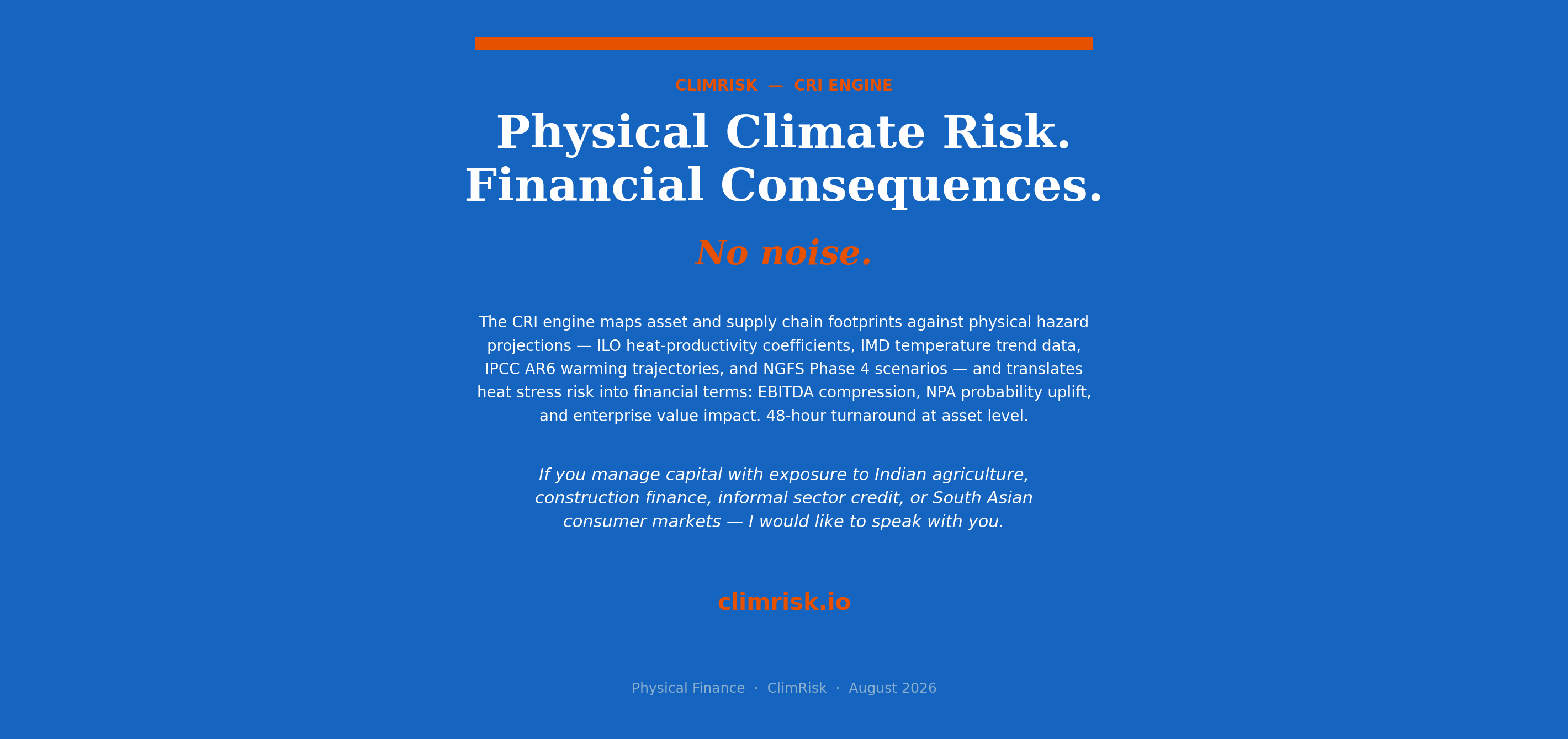 ClimRisk — CRI Engine