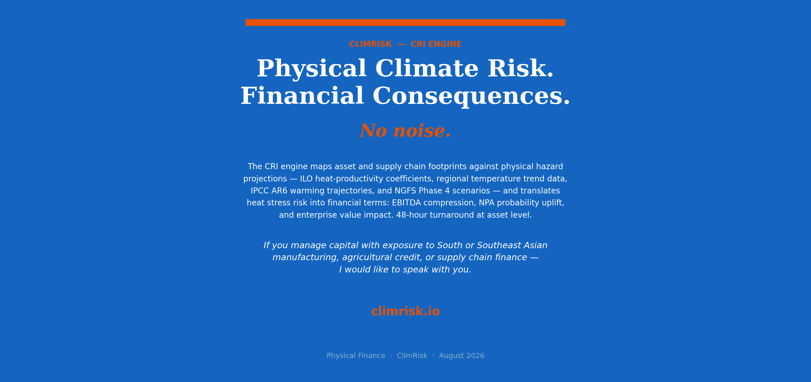 ClimRisk — CRI Engine